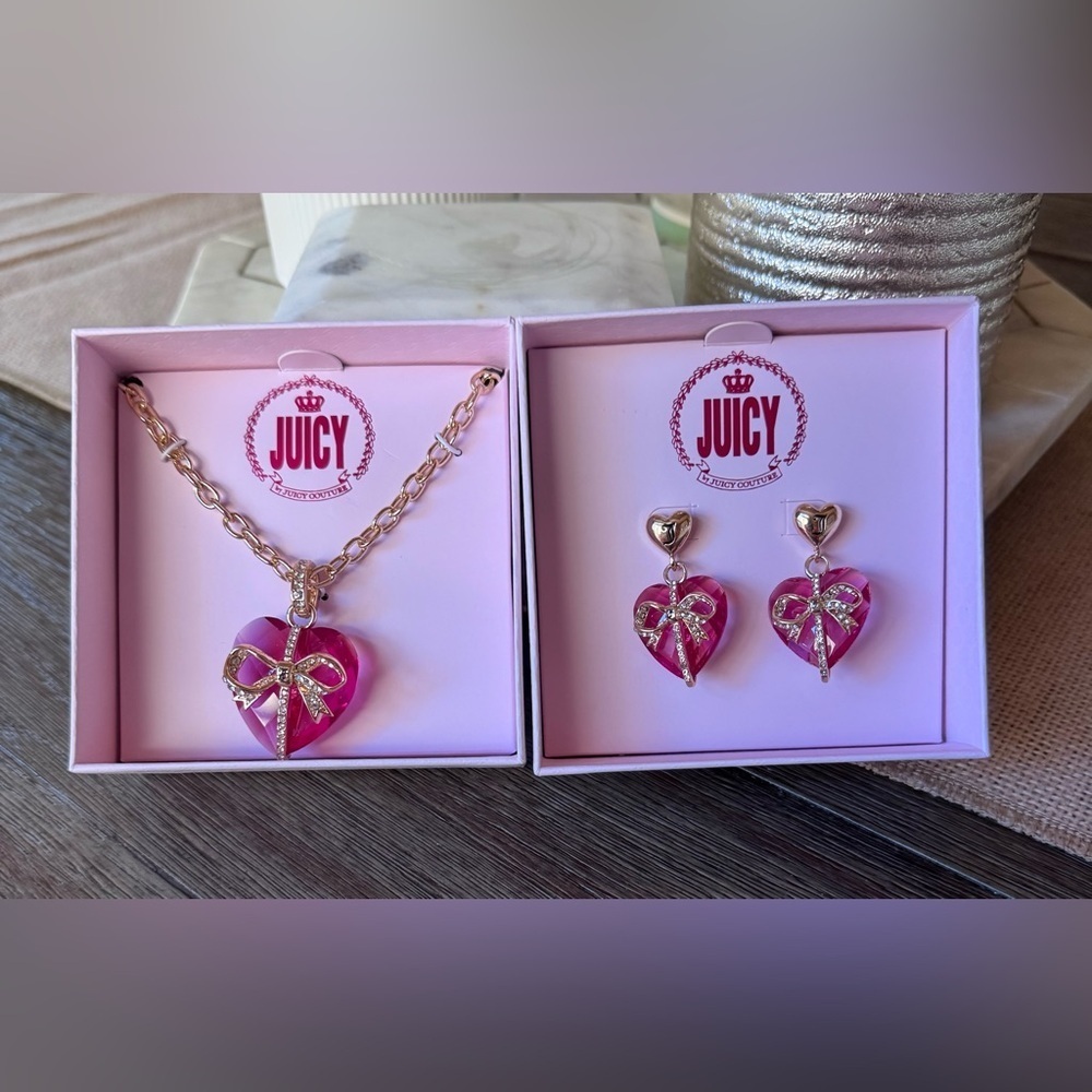 Juicy Couture Pink Heart Jewelry Set